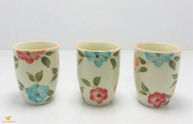 لیوان ماگ بدون دسته گلدار