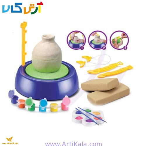 چرخ سفالگری با لوازم کامل