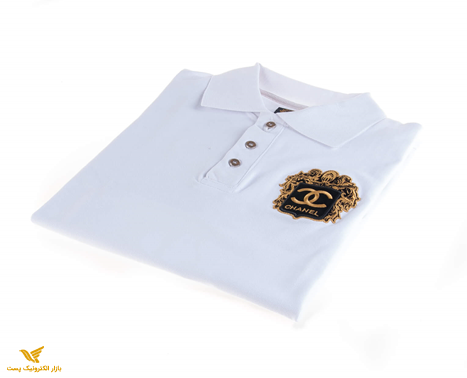 تی شرت یقه دار مردانه طرح PS1058-CHANEL
