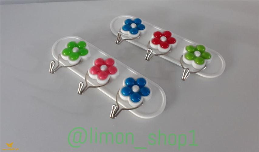 آویز چسپی رنگی طرح گل
