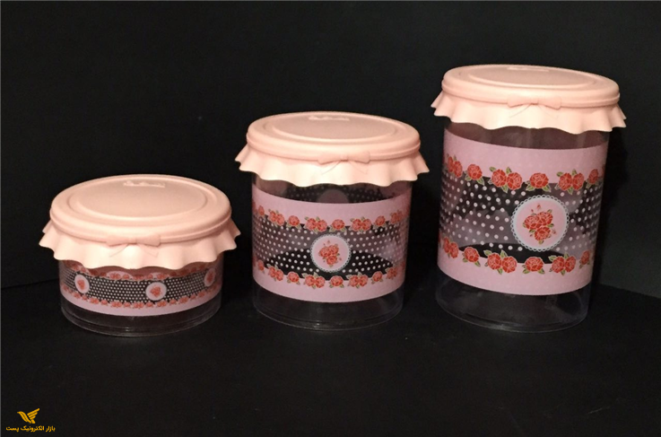 قوطی شیشه ای درب سیلیکونی آنجل سایز 3