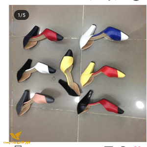کفش پاشنه بلند دو رنگ