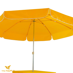 سایبان گرد 2 متری با پک کامل تک رنگ زرد