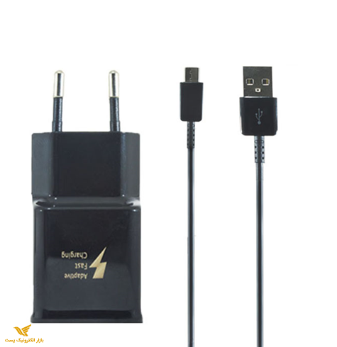 شارژر دیواری فست شارژ سامسونگ مدل S8 همراه با کابل