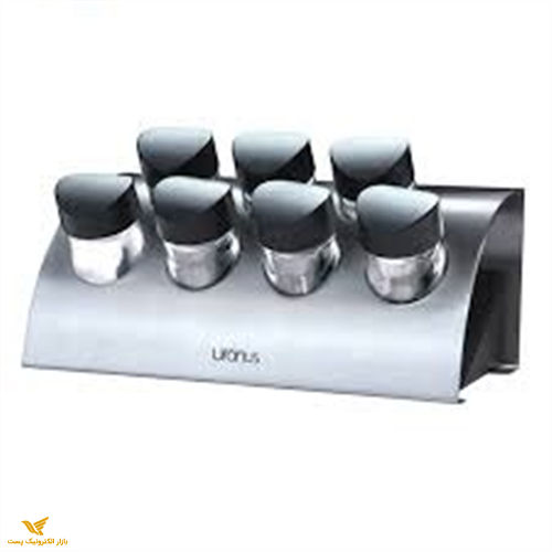 سرویس ادویه 8 پارچه 210 استیل خش دار کروم اورانوس