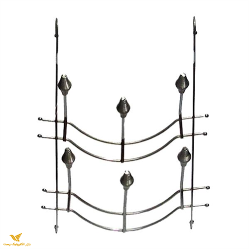 آویز کابینتی سه شاخه شش قلابه