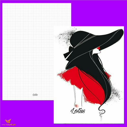 دفترخط دار لوتوس-100برگ-A4