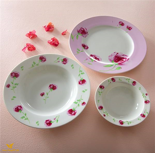 سرویس چینی زرین 28 پارچه پینک رز zariniran