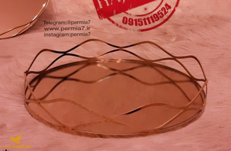 سینی گرد بزرگ طلایی طرح جدید 342 NTC