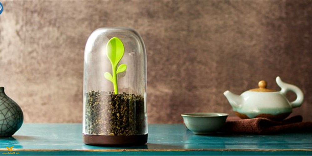 ظرف نگهدارنده چای و قهوه طرح برگ سایز بزرگ