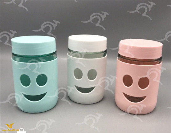 جا حبوبات شیشه ای طرح لبخند