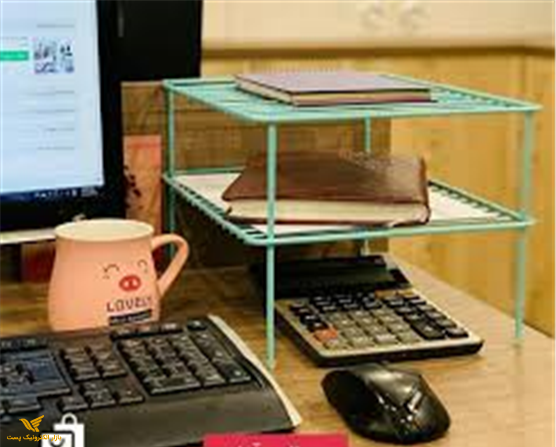  راف فلزی رومیزی مدل دو طبقه