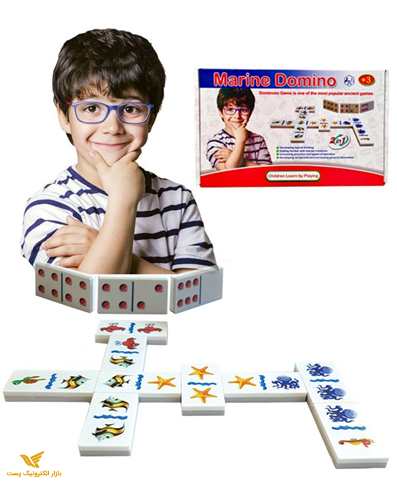 بازی فکری دومینو دو طرفه (نقطه و حیوانات دریایی)