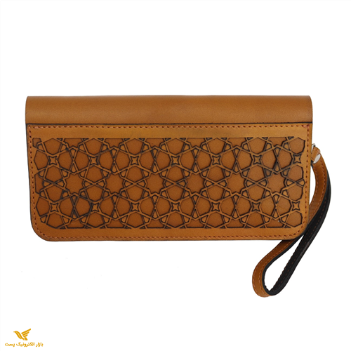 کیف پول چرم طبیعی گیپوری خردلی