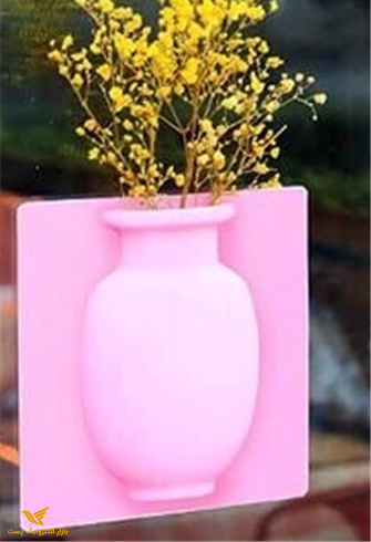 گلدان چسبنده صورتی