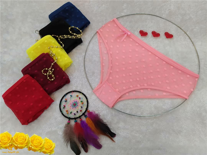 شورت توری خال خالی