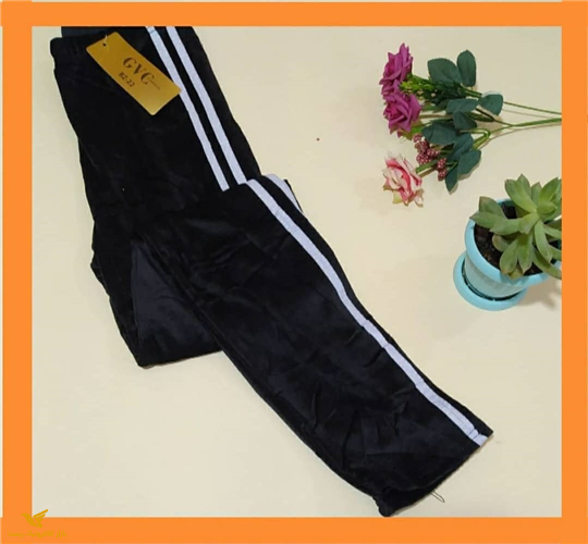 شلوار مخمل خط دار GVG