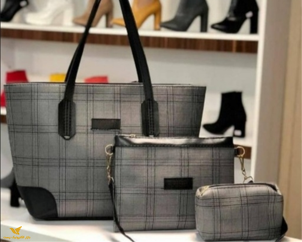کیف 3تیکه طوسی