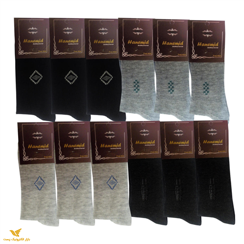 جوراب مردانه ساقدار مجموعه 12 عددی