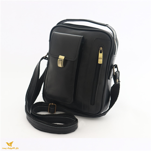 کیف چرم طبیعی اسپورت دستی و دوشی مدل آرنیکا مشکی
