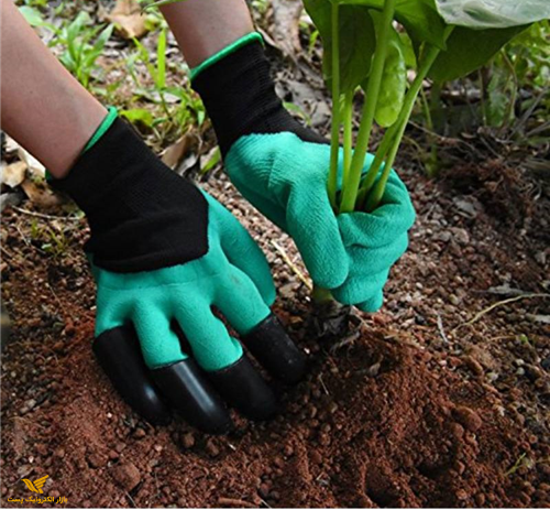 دستکش ناخن دار مخصوص باغبانی و کشاورزی