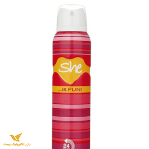 اسپری خوشبو کننده بدن زنانه شی مدل Fun حجم 200 میلی لیتر