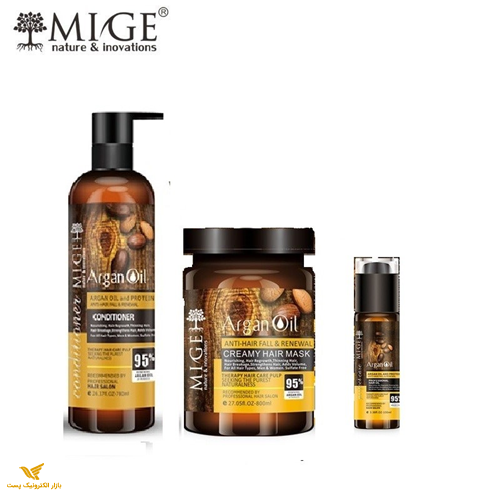 شامپو وماسک مو و روغن آرگان میگ  Mige Argan حاوی روغن آرگان