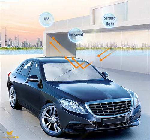 چتر و سایه بان شیشه جلوی اتومبیل اورجینال