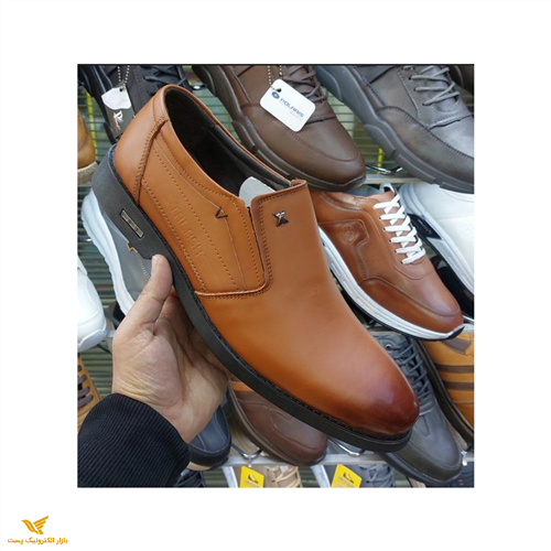 کفش چرم طبیعی مردانه راحتی سایز یزرگ مدل کیاراد