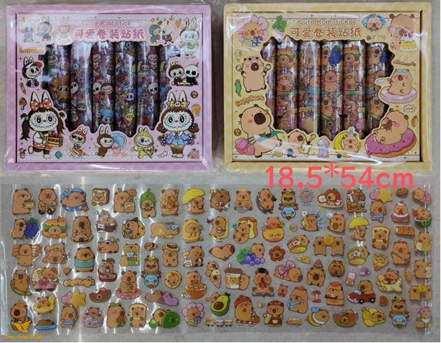 استیکر رولی لبوبو سایز کوچیک پک 24 عددی