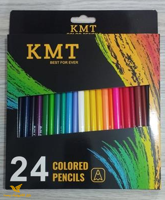 مداد رنگی 24 رنگ KMT (پک 12 تایی)
