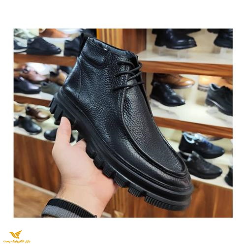 نیم بوت چرم طبیعی مردانه مدل کادیلاک kadilak