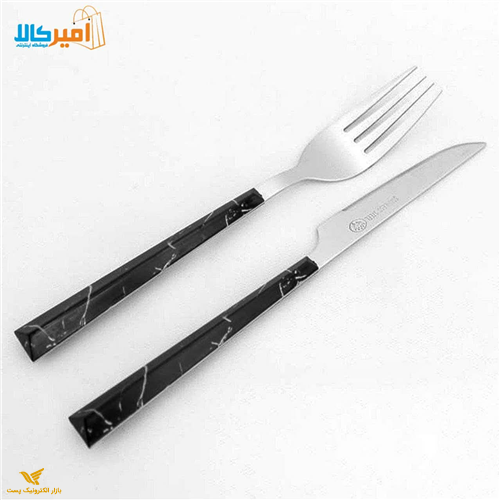 سرویس کارد و چنگال میوه خوری 12 پارچه MG مدل Marble