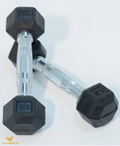 دمبل 6 ضلعی دسته فلزی2/5 کیلویی